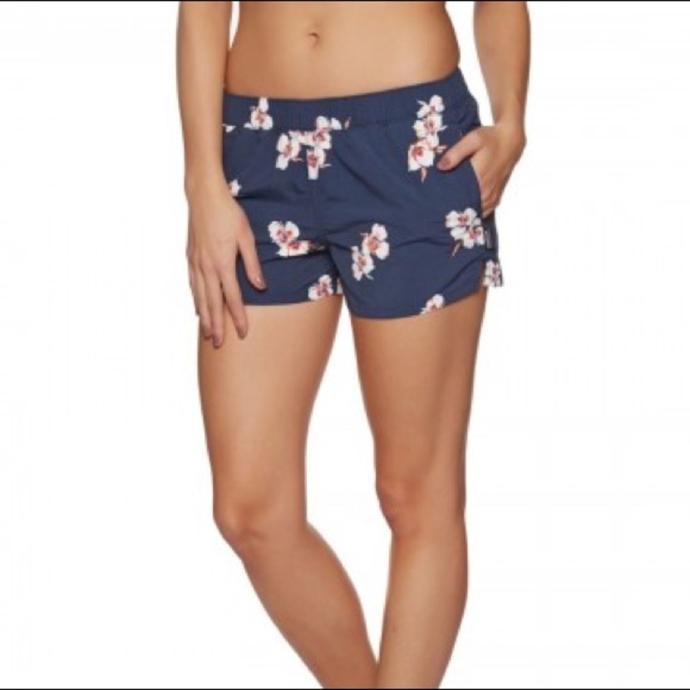 EUC Patagonia Barely Baggies Blue Floral Shorts